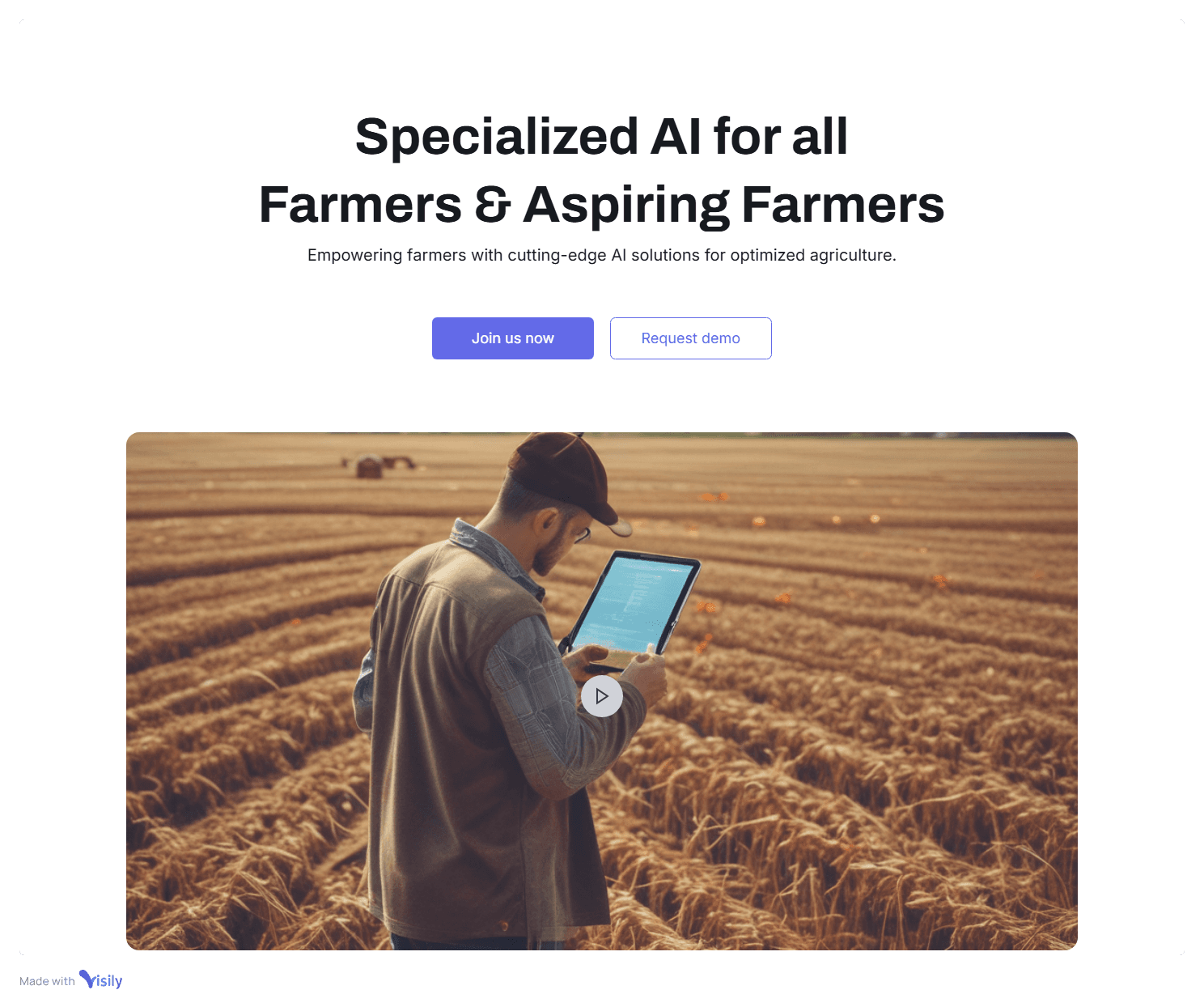 Farmer using FarmWise app in the field
